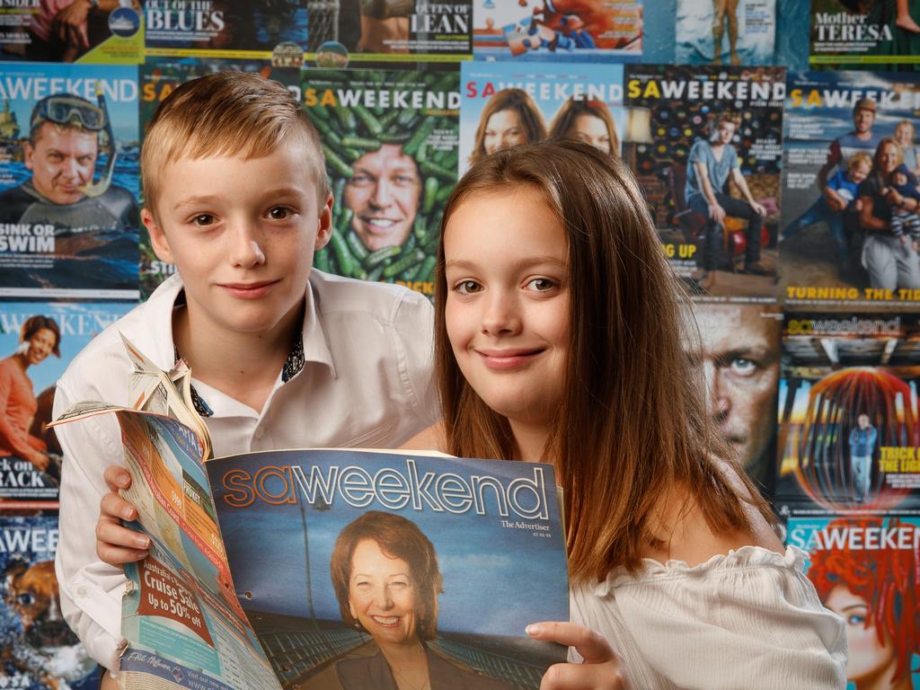 26/1/2019 SA Weekend 10 year anniversary. Ten year old Twins Lily and Jack. Picture MATT TURNER.