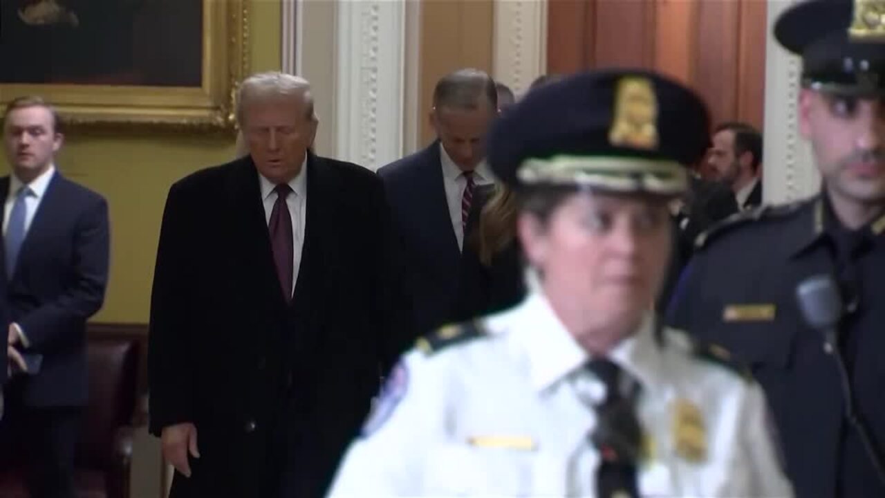 Trump pays respects to Carter, first Capitol Hill visit since Jan 6