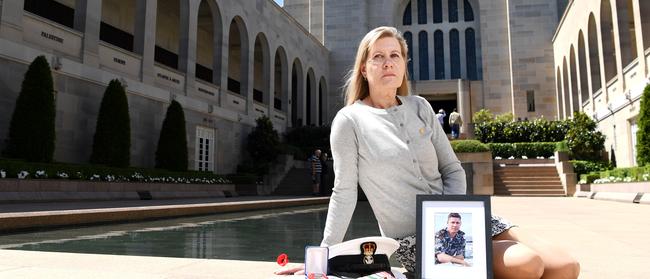 Julie Anne Finney at the Australian War Memorial in Canberra. Picture: Tracey Nearmy