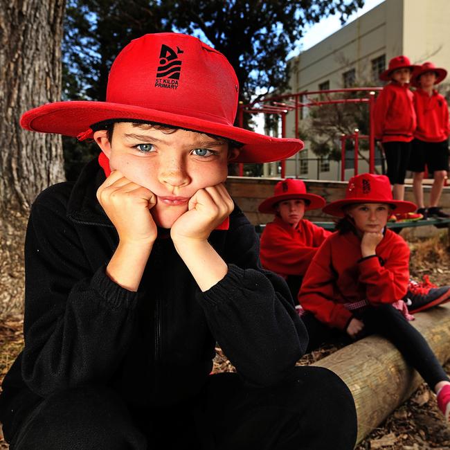 St Kilda Primary School’s Lachlan Pratt thinks there should be more school, as part of a campaign with Leader. Picture: Tim Carrafa