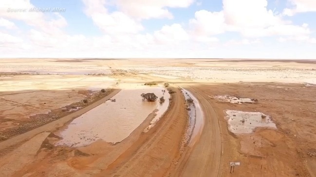 Oodnadatta Track at Marree in flood