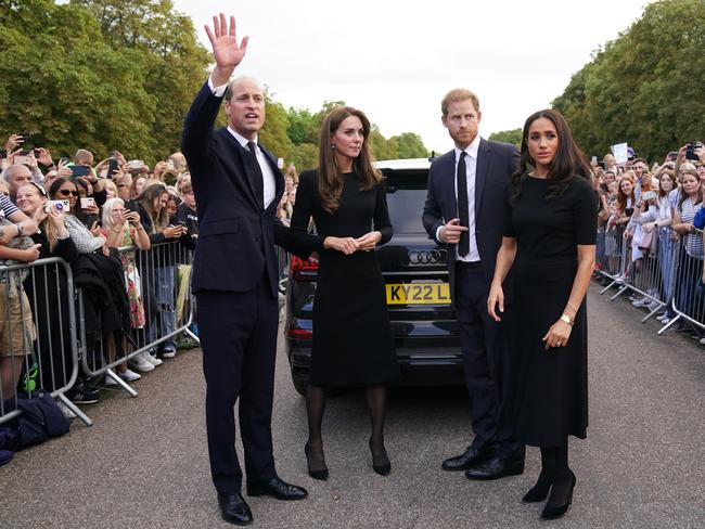 The quartet had a brief ceasefire in hostilities in the days after the Queen died. Picture: Getty Images