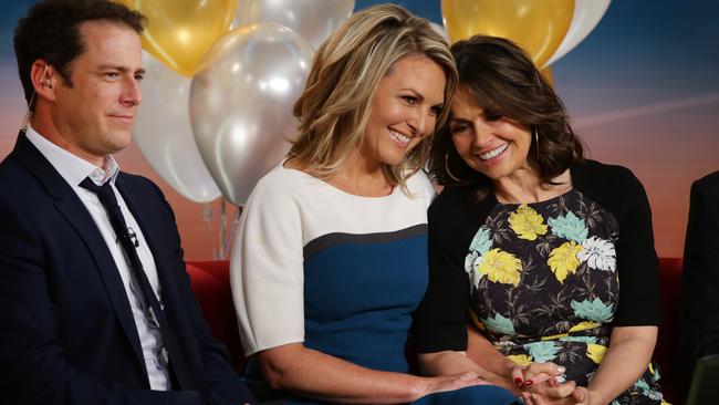 Georgie Gardner with Lisa Wilkinson and Karl Stefanovic.