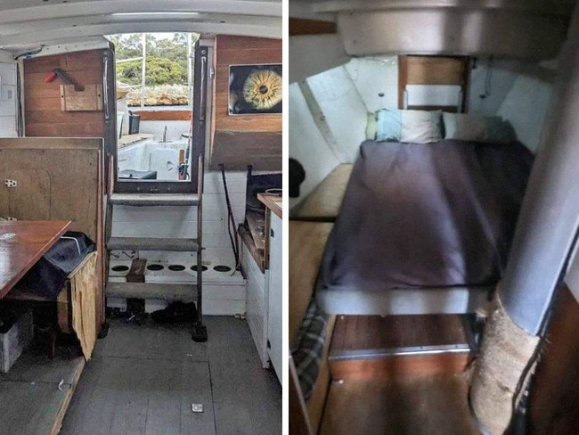 A rundown yacht has been rented for $200 a week. Picture: Facebook