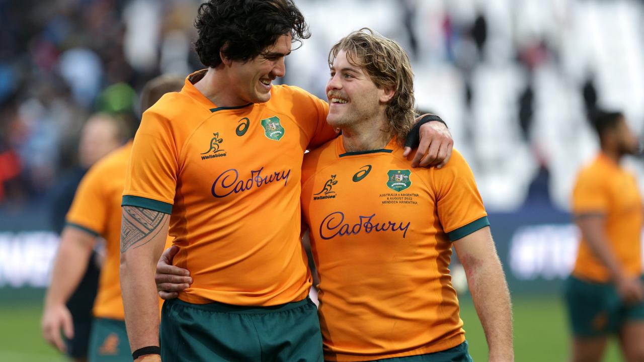 Darcy Swain and Fraser McReight had days to remember at Estadio Malvinas Argentinas on August 06, 2022 in Mendoza. Photo: Getty Images