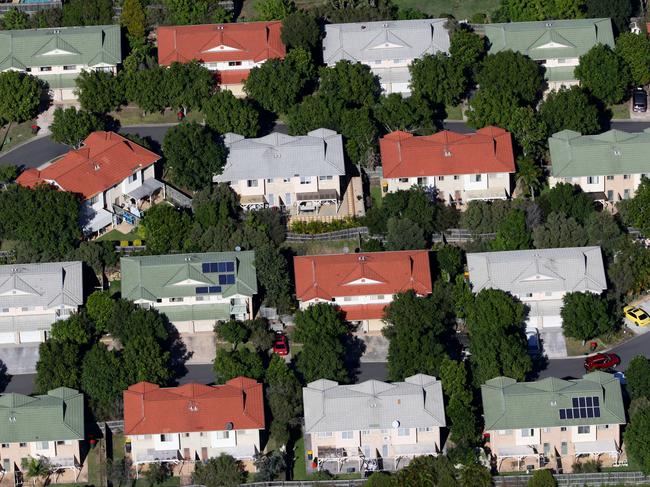 Brisbane Suburbs from the air. Pic Darren England. aerial housing estates