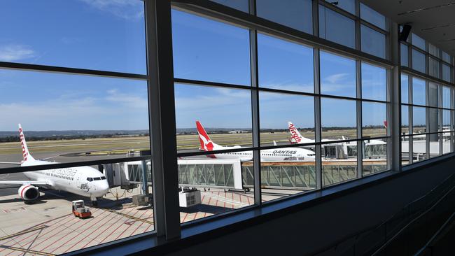 A flight from Adelaide Airport in the early hours of this morning woke some western suburbs residents. Picture: Keryn Stevens