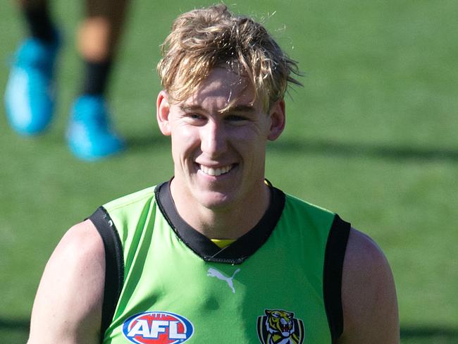 AFL: Richmond players during a training session at Swinburne Centre, Richmond.  Tom Lynch during training. Picture: Sarah Matray