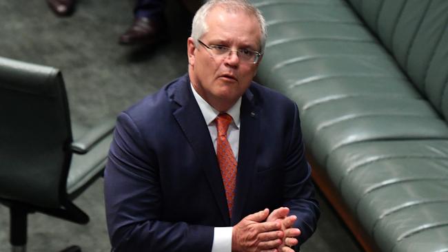 Scott Morrison in question time on Thursday. Picture: Getty Images