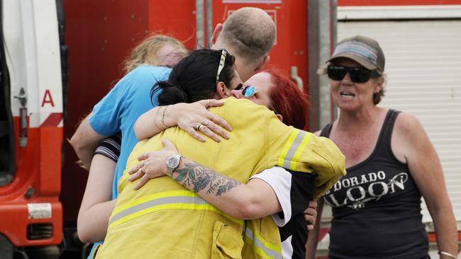 People at Numeralla Rural Fire Brigade hear of the deaths of three American firefighters after their large air tanker crashed.