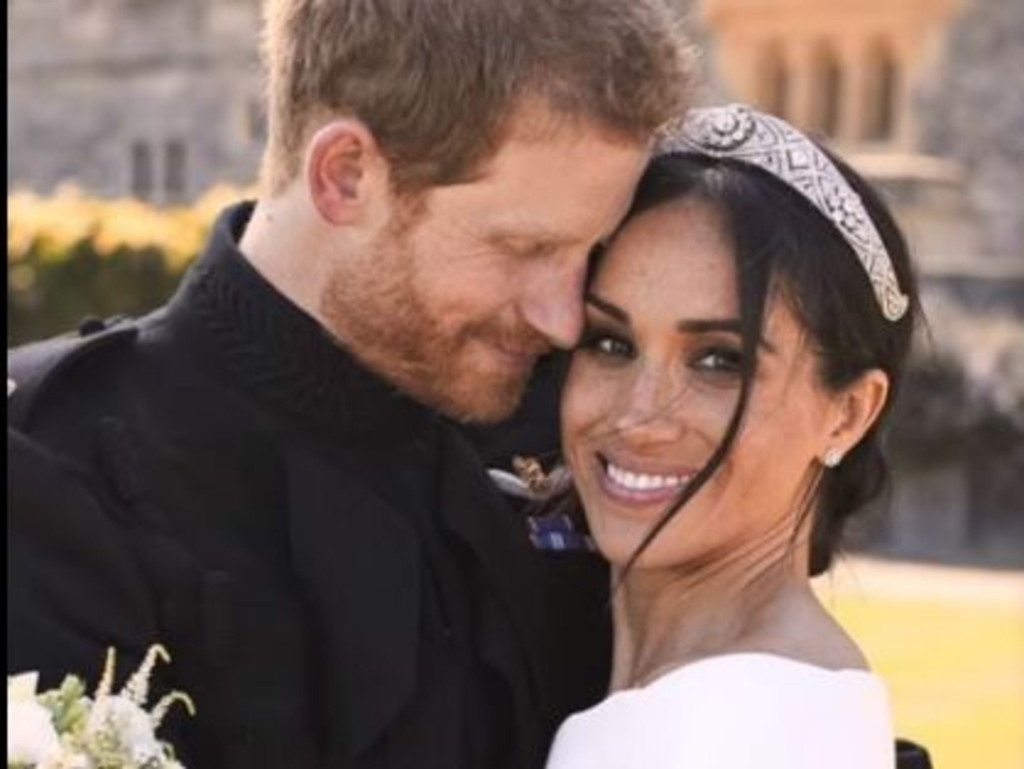 Prince Harry and Meghan Markle on their wedding day. Picture: Netflix