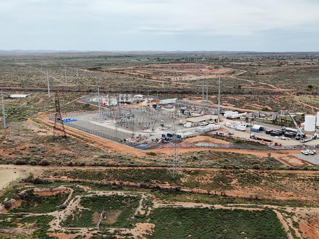 DAILY TELEGRAPH 24TH OCTOBER 2024Pictured is a power station on Pinnacles Road at Broken Hill in far west NSW.Broken Hill has experienced major power outages following a storm that destroyed power infrastructure outside Broken Hill.Picture: Richard Dobson