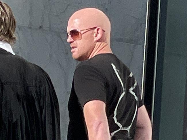 Abbotsford man Wayne Robinson (right), 43, outside Ballarat County Court on January 21, 2025.