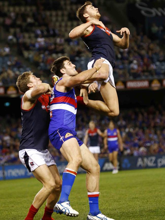 Jeremy Howe loves flying against the Dogs. Picture: Getty Images