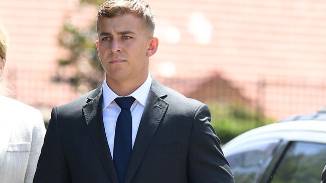 Callan Sinclair arrives at court last week. Picture: Joel Carrett