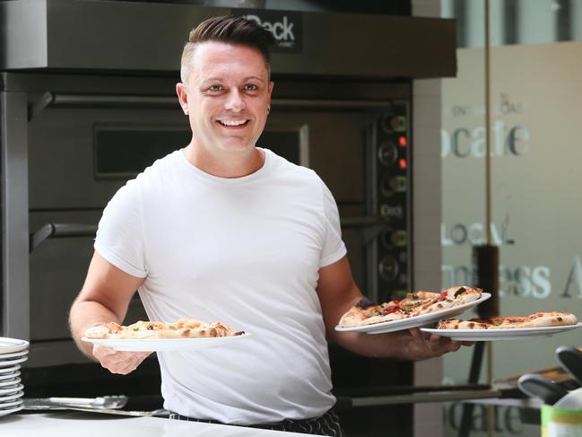 Pizza guru Daniel Iannello serves up. Picture: Sue Graham