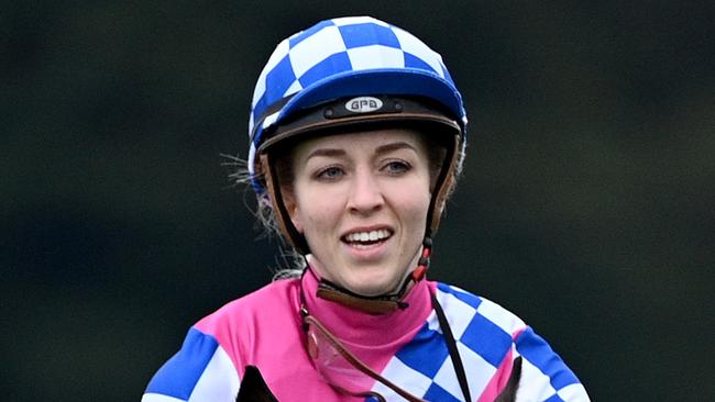 Jockey Louise Day partners Pink Panther for trainer Joe Cleary. Picture: AAP Image