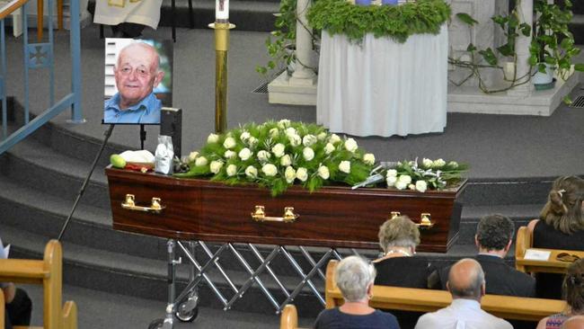 FAREWELL KEV: St Joseph's church was full of people wanting to say their goodbyes to their friend and family member, Kev. Picture: Meg Gannon