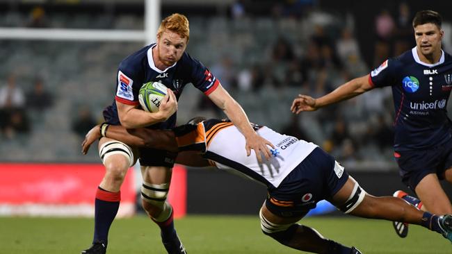 Wilkin in action for the Rebels during their Round 1 Super Rugby clash with ACT Brumbies. Picture: Mick Tsikas