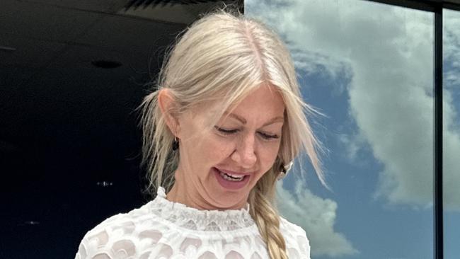 Joanne Lee Hatch (left) leaving Maroochydore Magistrates Court with her lawyer Jacob Pruden (right) on February 12, 2025. Picture: Sam Turner