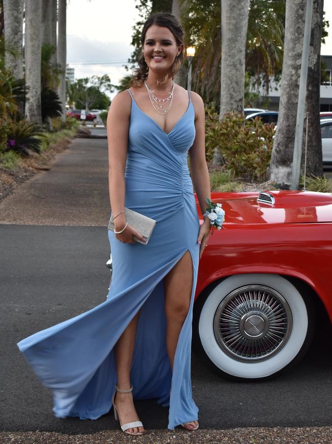 Sophie Adams at the Sarina State High School formal at the MECC, Mackay, on Thursday November 19. Picture: Zizi Averill
