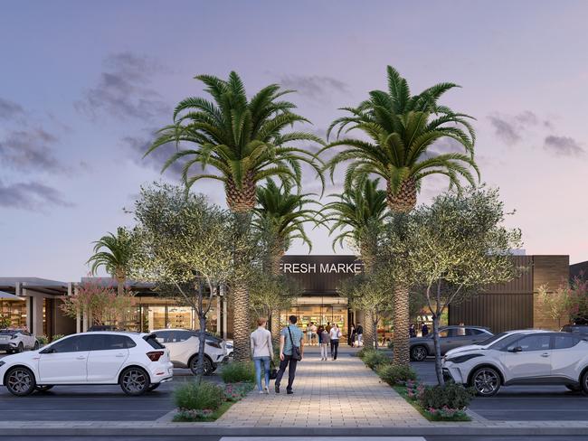 Plans for the new Palms Shopping Village at Riverlea, north of Adelaide. Picture: Walker Corporation