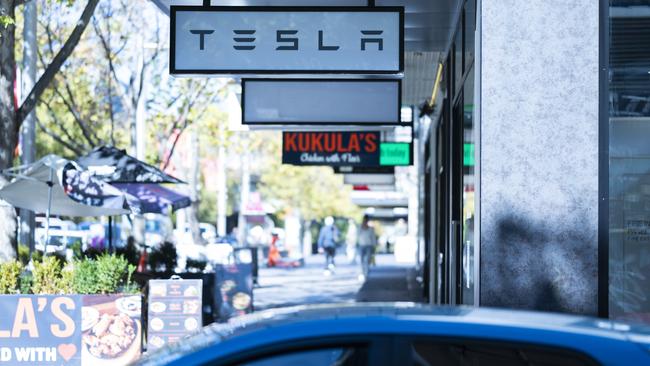 Over the past few years US car manufacturers such as Tesla, Ford and GM have struck deals with Australian lithium miners to secure supply of lithium concentrate. Picture: NCA NewsWire / Martin Ollman