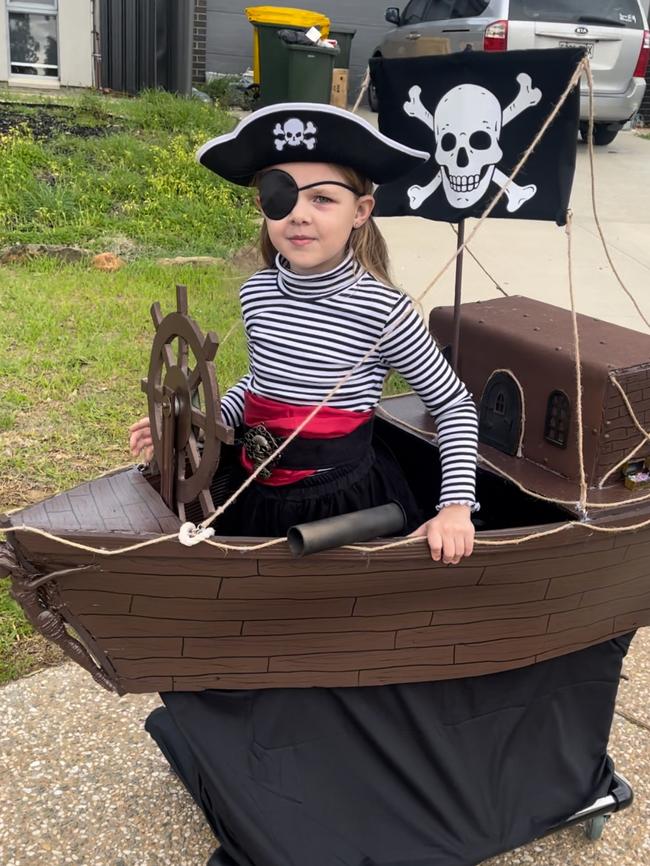 Neveah even had her own pirate ship. Picture: Supplied