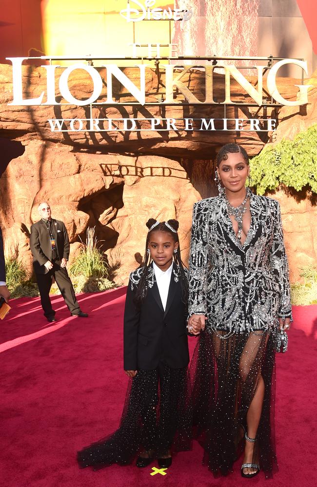 Beyonce and Blue Ivy walk the red carpet at the world premiere of The Lion King this year. Picture: Alberto E. Rodriguez/Getty Images for Disney