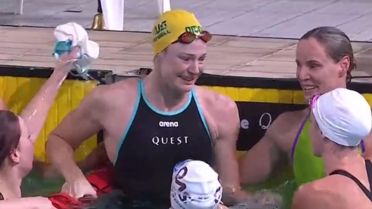 Cate called the farewell from the other competitors one of her favourite moments in the pool. Photo: Channel 9