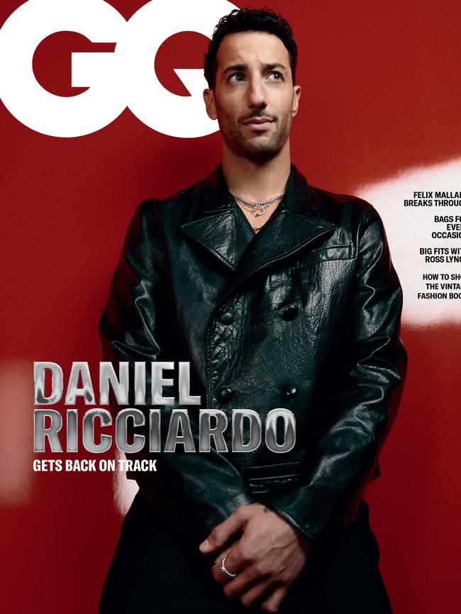 Ricciardo on the cover of GQ Australia's March 2024 issue. Picture: Jesse Lizotte