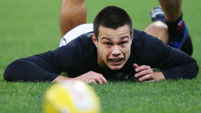 Jack Silvagni could be a casualty of Carlton’s list changes this off-season. Picture: Michael Dodge/AFL Photos/Getty Images.