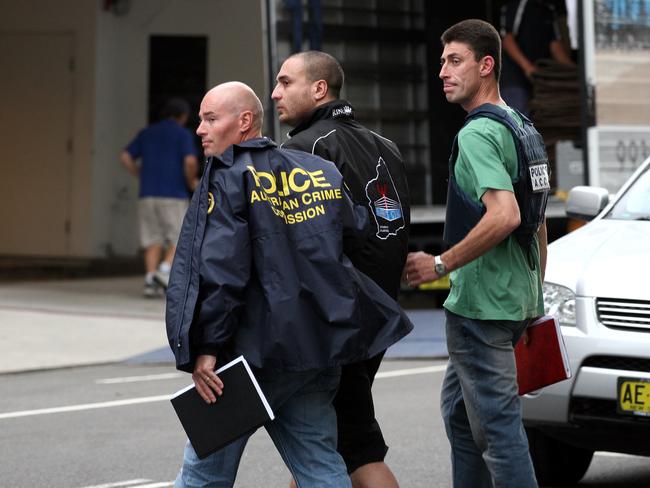 Fabian Quaid being escorted to his home in Sydney. Picture: Supplied