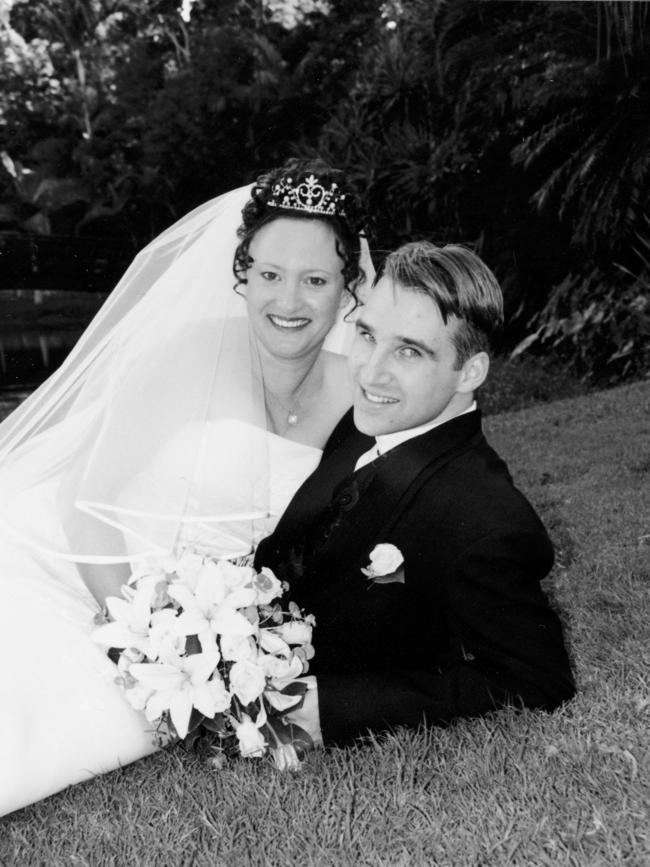 Esther Gibson and Brett Issanchon were married in Hervey Bay on July 8, 2001.