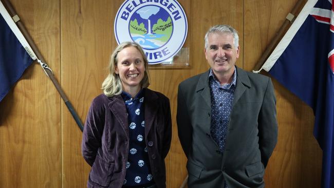 Deputy Mayor of Bellingen Shire Council Jennie Fenton with Mayor Dominic King.