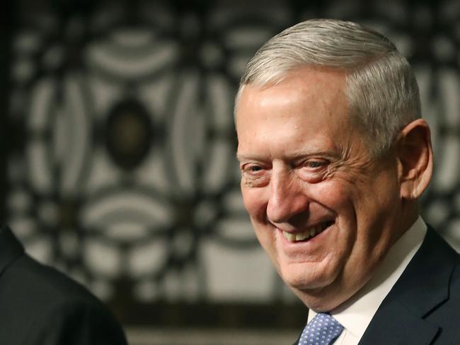 WASHINGTON, DC - JANUARY 12: Defense Secretary nominee, retired Marine Corps Gen. James Mattis, smiles during his Senate Armed Services Committee confirmation hearing on Capitol Hill, on January 12, 2017 in Washington, DC. Gen. Mattis will need a waiver from Congress to bypass a law prohibiting recently retired military officers from serving as Defense secretary. Mark Wilson/Getty Images/AFP == FOR NEWSPAPERS, INTERNET, TELCOS & TELEVISION USE ONLY ==