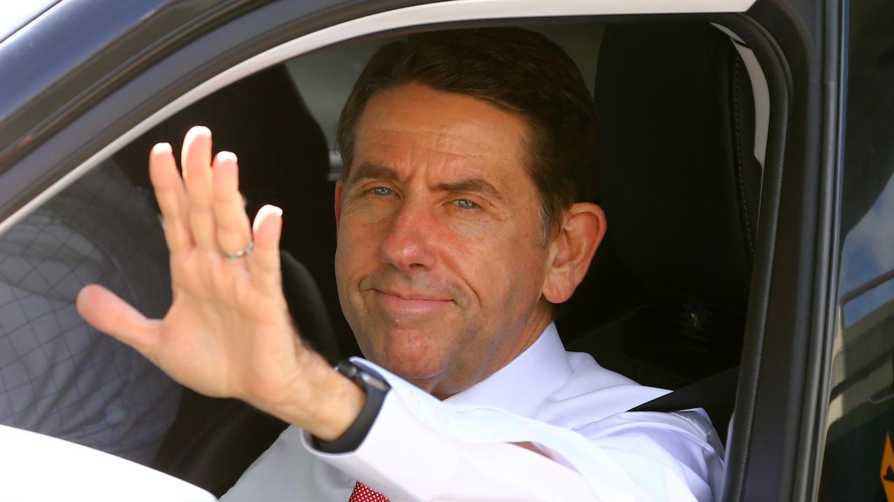 Queensland’s new Deputy Premier Cameron Dick arrives at 1 William St on Tuesday morning. Picture: David Clark