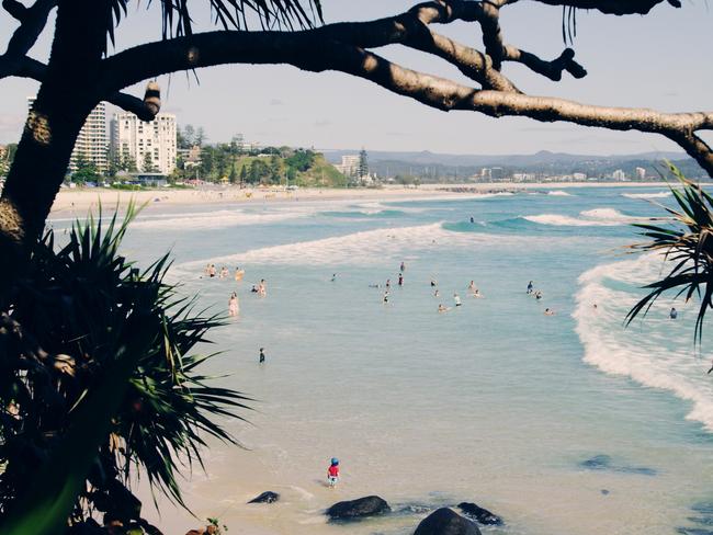 ESCAPE:  Through the trees to Greenmount beach, Coolangatta.  Picture: Destination Gold Coast