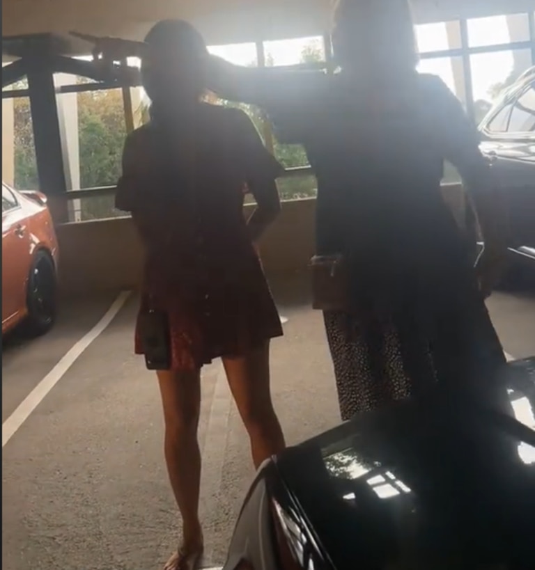 The women held their ground, gestured and yelled back at the drivers, and eventually won the dispute. Source: @lehenny_king/Tik Tok