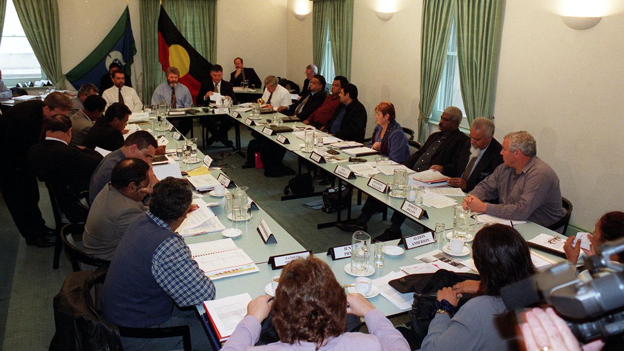 Aboriginal and Torres Strait Islander Commission (ATSIC) chairman Geoff Clark at ATSIC board meeting in Adelaide.