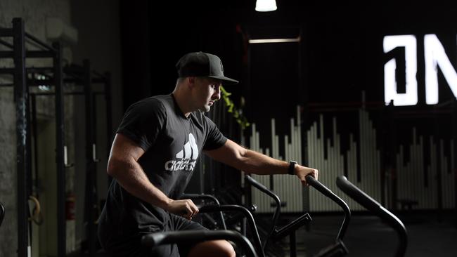 Back to working out ... Christian Miranda who owns ONE PTS gym in Padstow. Picture: Richard Dobson