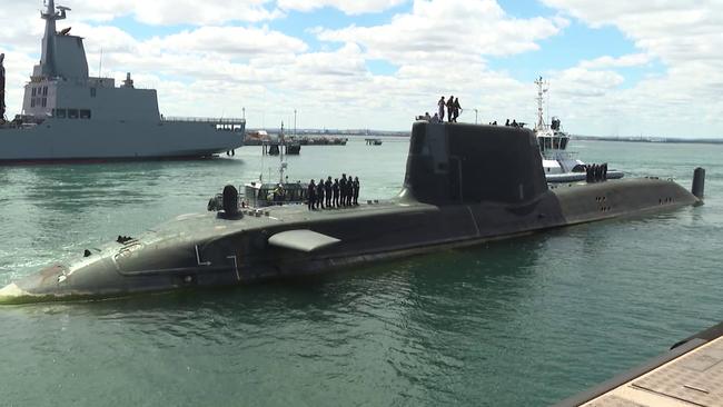 A UK Royal Navy nuclear-powered submarine visiting HMAS Stirling last month.