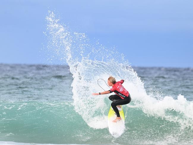 The finals of the boys individual events at the Australian Interschools Surfing Championships Friday May 24, 2024. Picture, John Gass