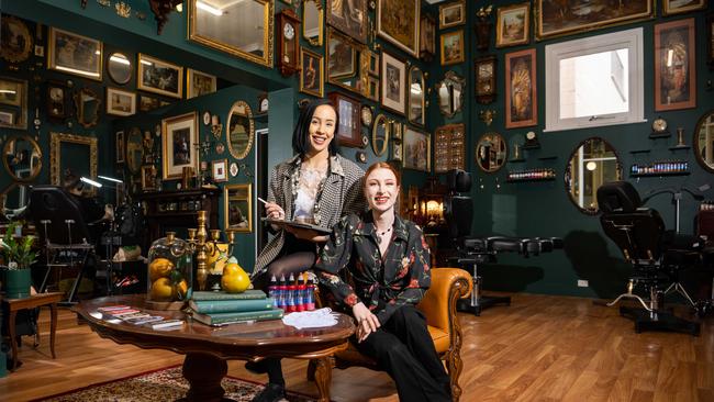 Allanah Pankhurst and George Gilles, co-owners of Gilded Goblin in the Adelaide Arcade. Picture: Morgan Sette