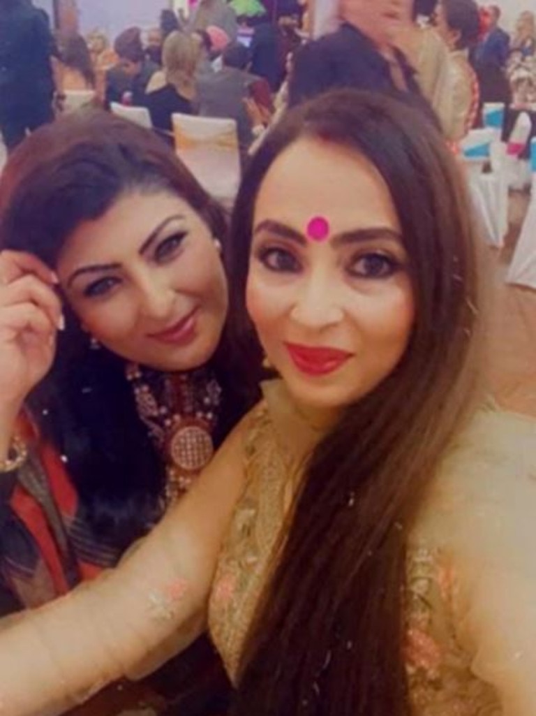 Sonia Cheema (left) with her friend Pratibha Sharma (right) who died alongside her husband and daughter in the Daylesford pub crash. Picture: Today