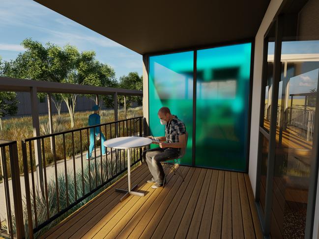 The facility has been modelled on a hub in the Northern Territory and includes outdoor verandas.