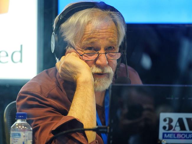 MELBOURNE AUSTRALIA - NewsWire Photos SEPTEMBER 1, 2023: Neil Mitchell is is seen broad casting from South Cross Station.Picture: NCA NewsWire / Luis Enrique Ascui