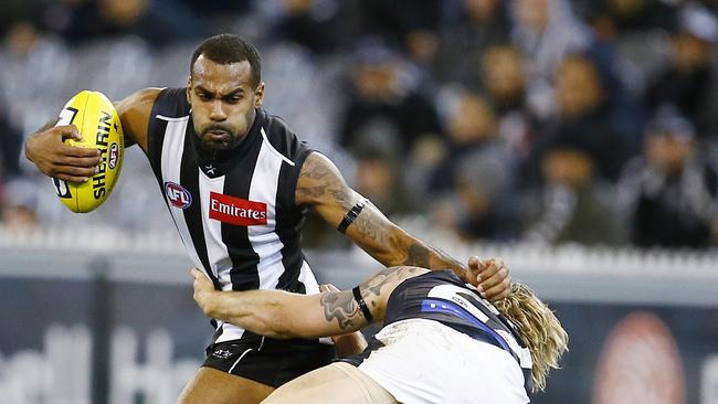 Heretier Lumumba is taking legal action against Collingwood and the AFL. Picture: Michael Klein.