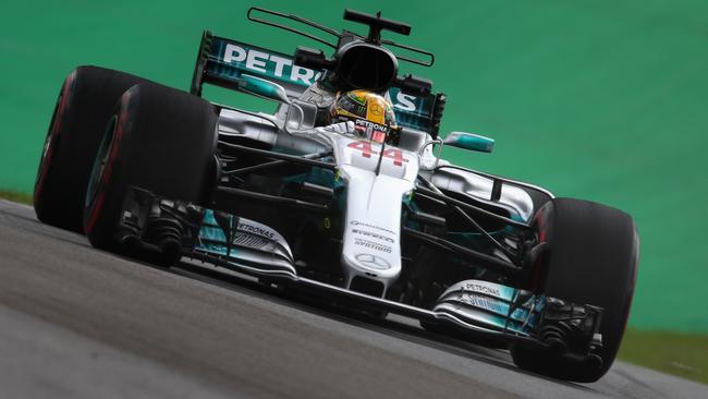 Lewis Hamilton during practice for the Brazilian Grand Prix.