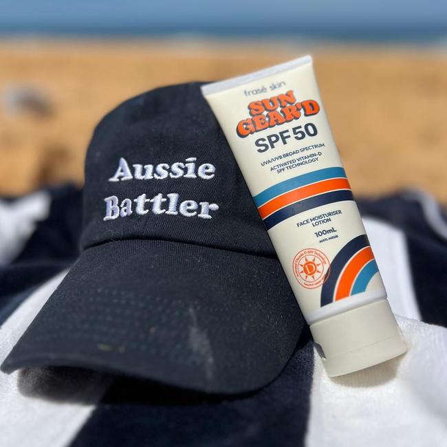 The brothers said there is a stigma around using sunscreen within the tradie industry. Picture: Supplied